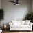 Parzy 52 inch Flush Mount Low Profile Ceiling Fan with LED Lights and Remote Control, DC Motor, 3 Blades-69336433-69336437