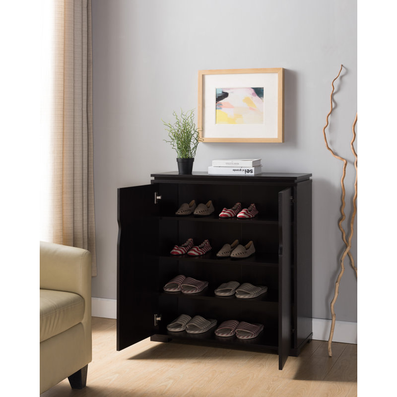 12 Pair Shoe Storage Cabinet, Cappuccino