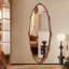 Miroir mural ovale en bois fabriqué-709876593