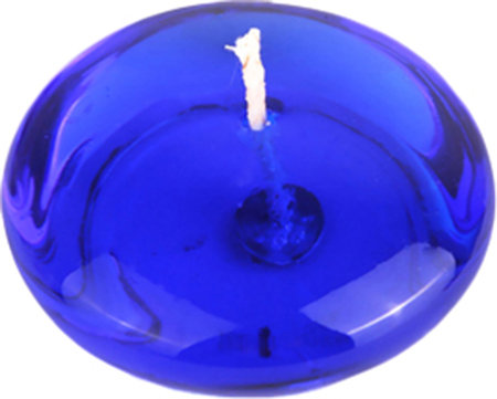 Bougie flottante à gel transparente sans parfum, Bleu, Ensemble de 6