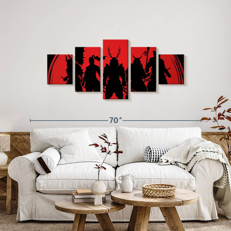 Samurai Warriors, 24" H x 55" W