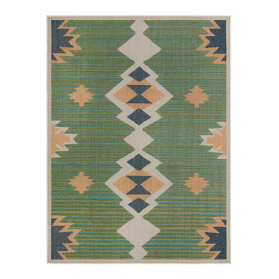 Tapis d'intérieur / extérieur vert Lauryn
