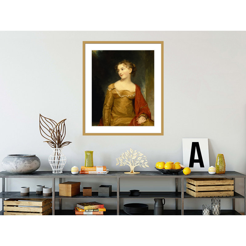 Portrait de Maria Livingston (Mme John C. Tillotson) par Thomas Sully, impression giclée encadrée, H 39,07 po x l 33,5 po