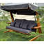 Chaniyah 3 Person Porch Swing with Canopy