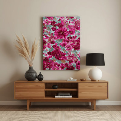 Watercolor Floral 39 Purple Metal Wall Art