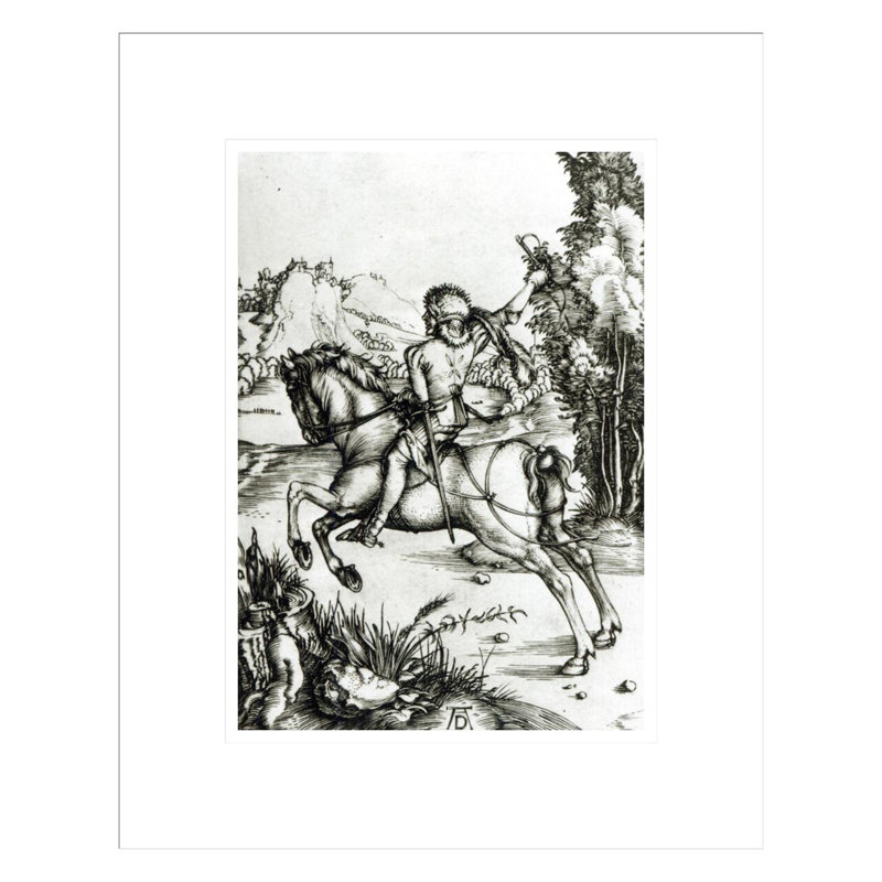 «The Small Courier» par Albrecht Dürer, impression giclée sur cadre, 16.75" H x 13.48" W