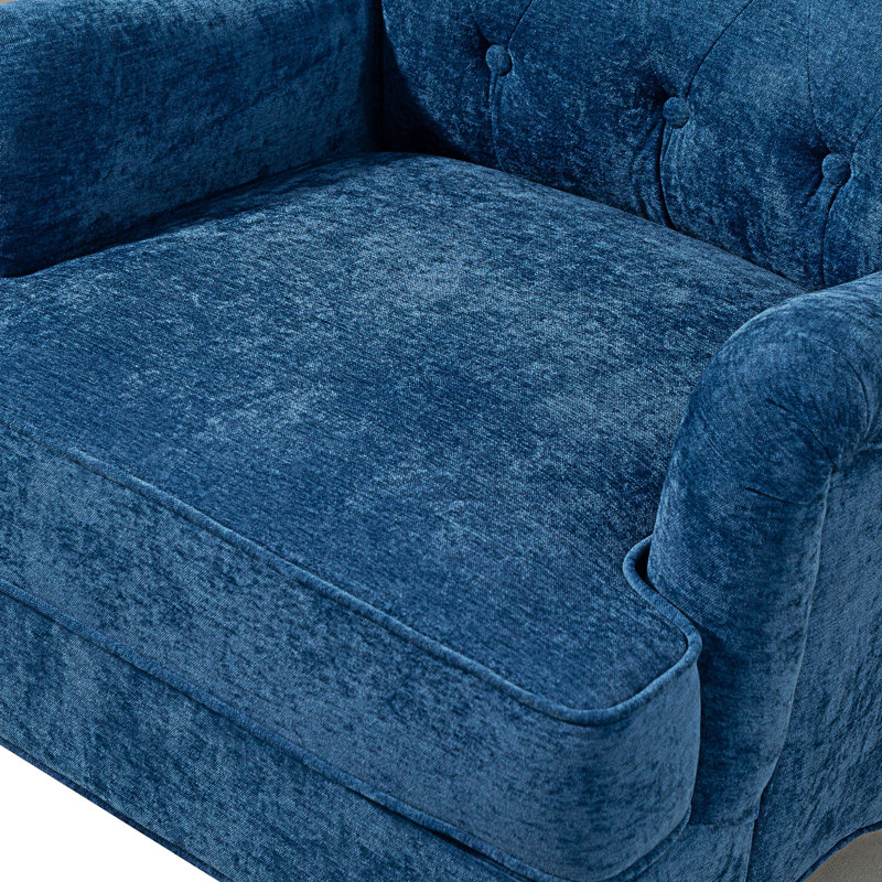 Chaise rembourrée, Bleu