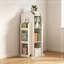Bibliothèque rotative à 4 niveaux avec rangement ouvert
