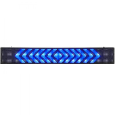 Programmable LED Sign, P10 Full Color LED Scrolling Panel, DIY Custom Text Animation Pattern Display Board, WIFI USB Control Message Shop Sign for Store Business Party Bar Advertising 52"x8"