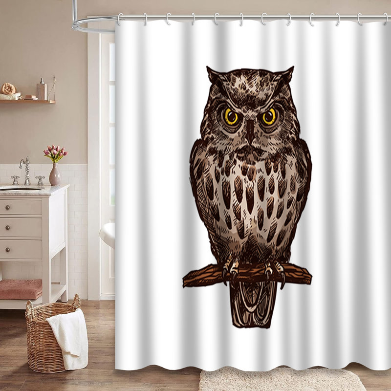 Rideau de douche Owl Eagle, L 72 po x l 78 po