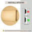 Armoire de rangement murale 31,5 "avec miroir, armoire de rangement pour meuble-lavabo mural avec tablettes réglables en verre, or brossé