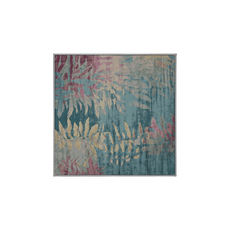 Tapis gris lavable à la machine, Carré 3 pi