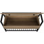 Modern Entryway Bench With Storage, 42 Inches Long, Brown Laminate, Black Metal Flip-Top 42" Rectangular, Taupe,