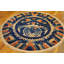 Chinese Round Blue Knotted Wool 1900s - Peking Antique Small Scatter Size Rug