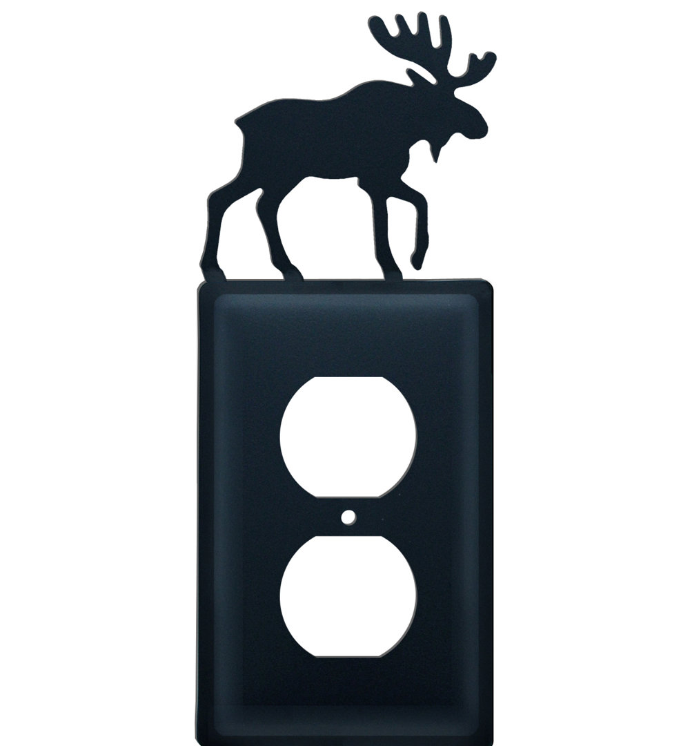 Animals 2 - Gang Duplex Outlet Jumbo Wall Plate Village Wrought Iron