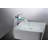 Sumerain Contemporary LED Waterfall Bathroom Sink Faucet, Single Handle Single Hole Vessel Faucet with Color-Changing Temperature-Sensing Light, Chrome