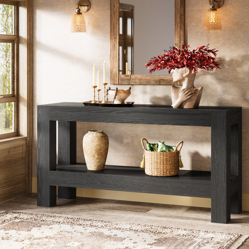 Table basse à 2 niveaux 62,99 po, Noir