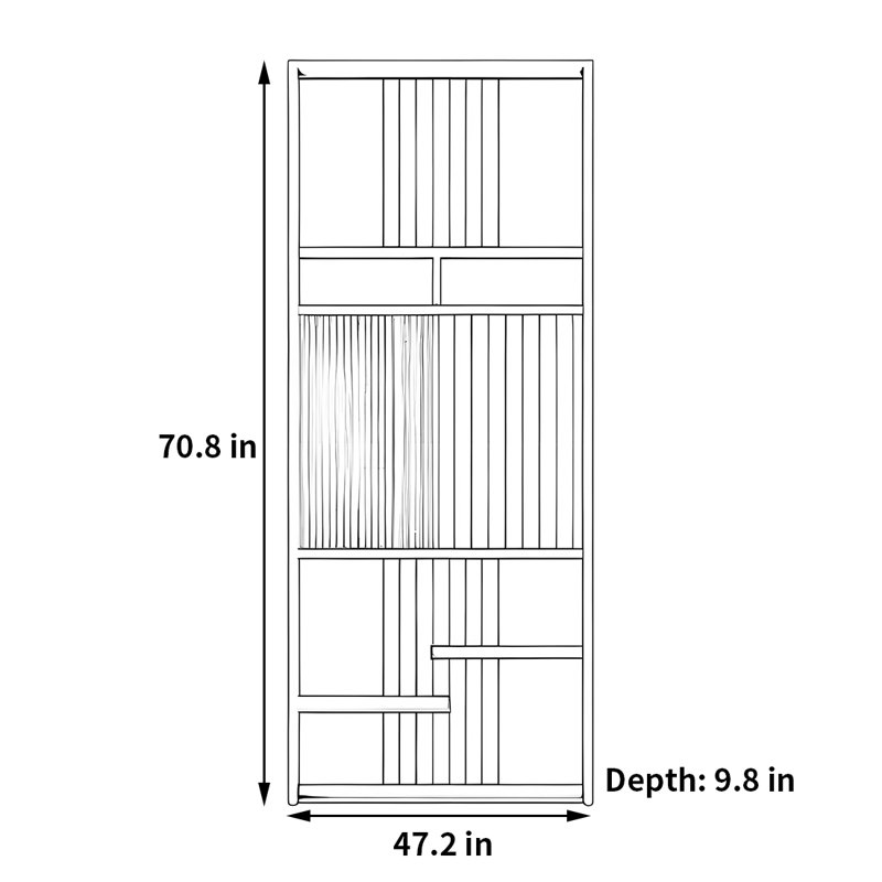 Markus, (6 tablettes) H 70,8 po x l 47,2 po x P 9,8 po