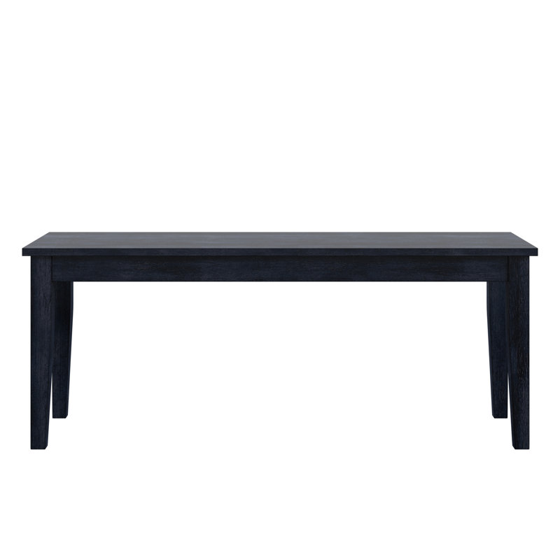 Banc de hall d'entrée rembourré Norita, Denim antique