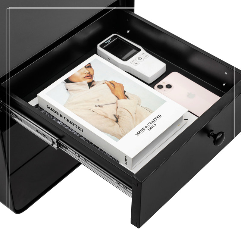 Lesesne 3 - Drawer Nightstand, Black