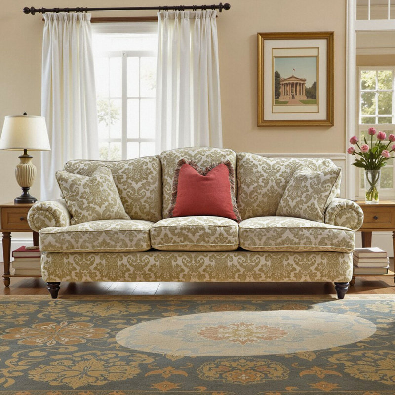 American Classic Solid Wood Three-seater Sofa
