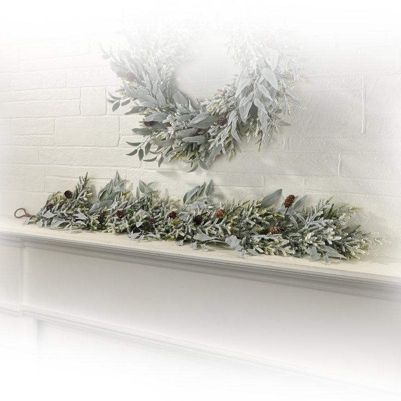 4' Sage/Mini Spruce with Cones Garland
