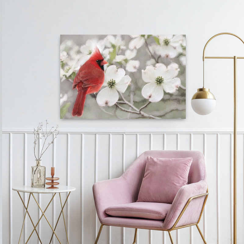 Perchoir floral Cardinal, H 24 po x l 36 po