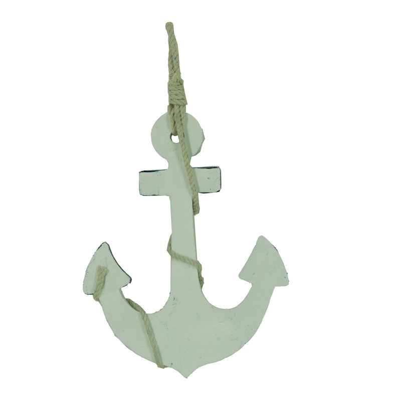Décoration murale crochet d’ancrage nautique en bois