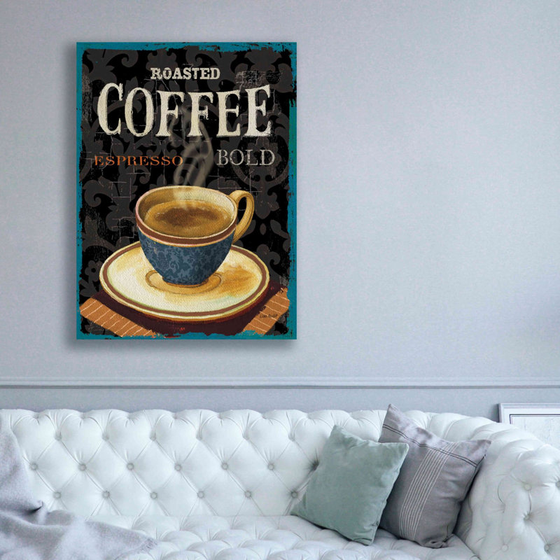 «Today's Coffee IV» par Lisa Audit, art mural sur toile, H 54 po x l 40 po x P 1,5 po