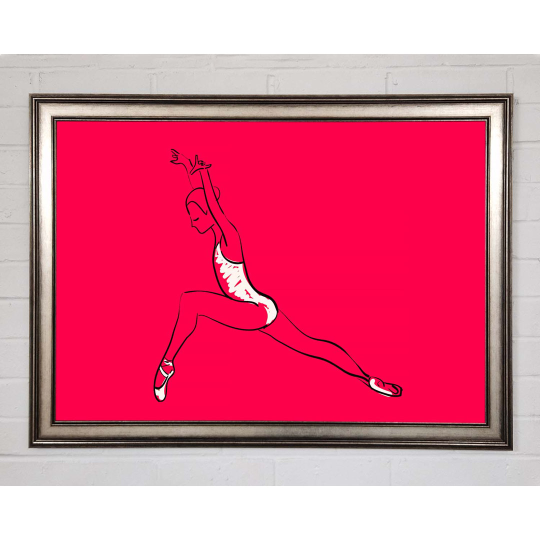 Gerahmtes Leinwandbild Pink White Ballerina 6