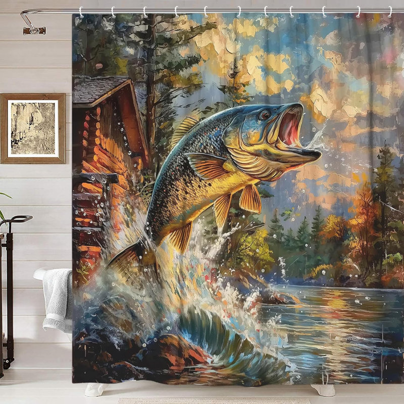 Rideau de douche Tropical Rainforest Jungle, H 85 po x l 70 po