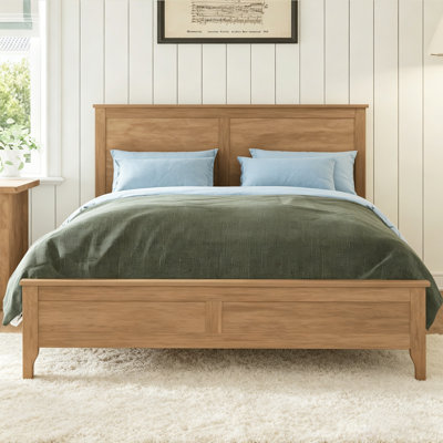 King Size Platform Bed with Sturdy Wooden Slats Support