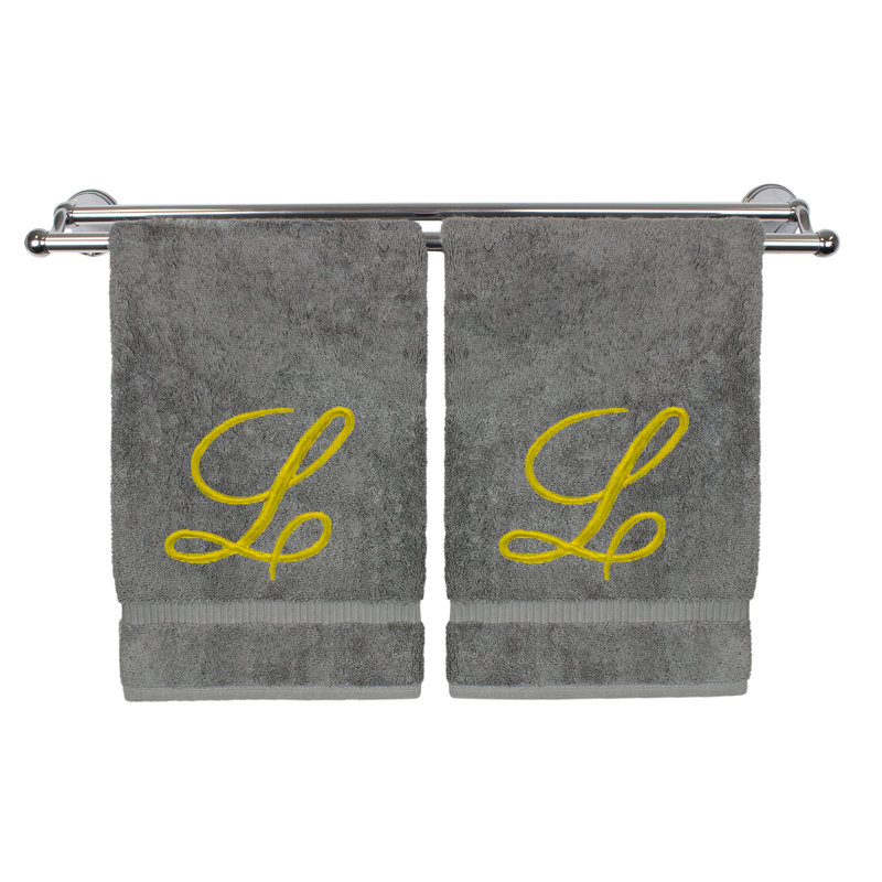Super Plush Washcloth, Grey/Gold, A