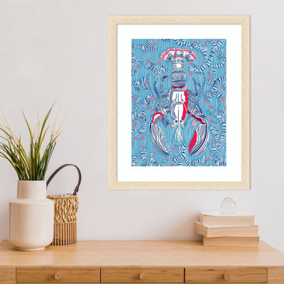 «Crustacean Core Summer Blue» par Gadd Wood, reproduction d'art encadrée