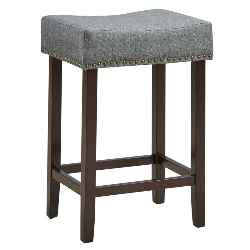 Tabouret de comptoir 24 po Johnee, Tabouret de comptoir (siège d'une hauteur de 24 p, Gris, Gris / noir