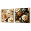 Rustic Brocade Elegance Victorian Motif III - Ensemble de 2 collages carrés floraux-101851614-101851613