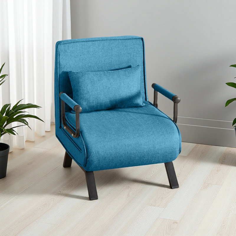 Sleep Chair Bed, fauteuils convertibles confortables pour adultes, canapé-lit pliant 5 en 1 avec dossier et coussin réglables à 5 positions, petit fauteuil confortable pour les petits espaces
