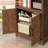 70in Tall Bookshelf 5 Tier Bookcase with Barn Doors and Adjustable Shelves, Farmhouse Book Shelf-2143735528