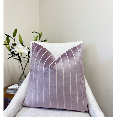 Striped Velvet Throw Pillow Cover