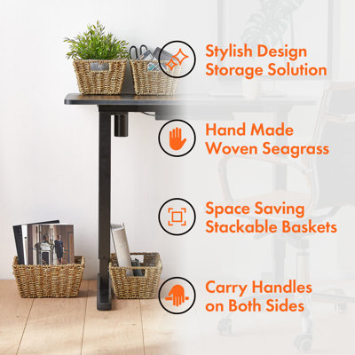 VonHaus Seagrass Decorative Basket
