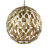 16"W Amelia Glam Gold Globe Shade Pendant