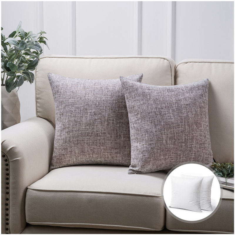 Coussin décoratif en polyester / mélange de polyester, 18 po x 18 po, Rouge