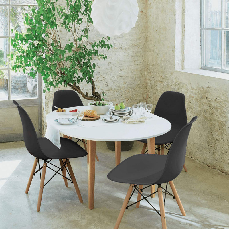 Chaise d'appoint pour bureau de cuisine Josclyn, Noir