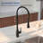 Commercial Style Dual Function Single Handle Pull Down Kitchen Faucet-126450217