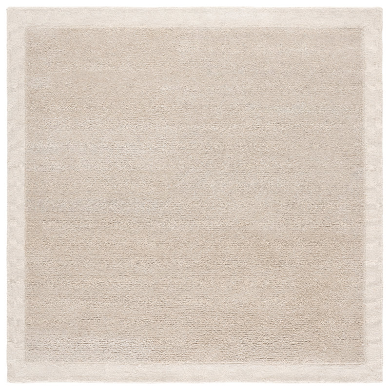 Metro Hand Tufted Wool; Cotton Solid Color Indoor Rug, Square 6'