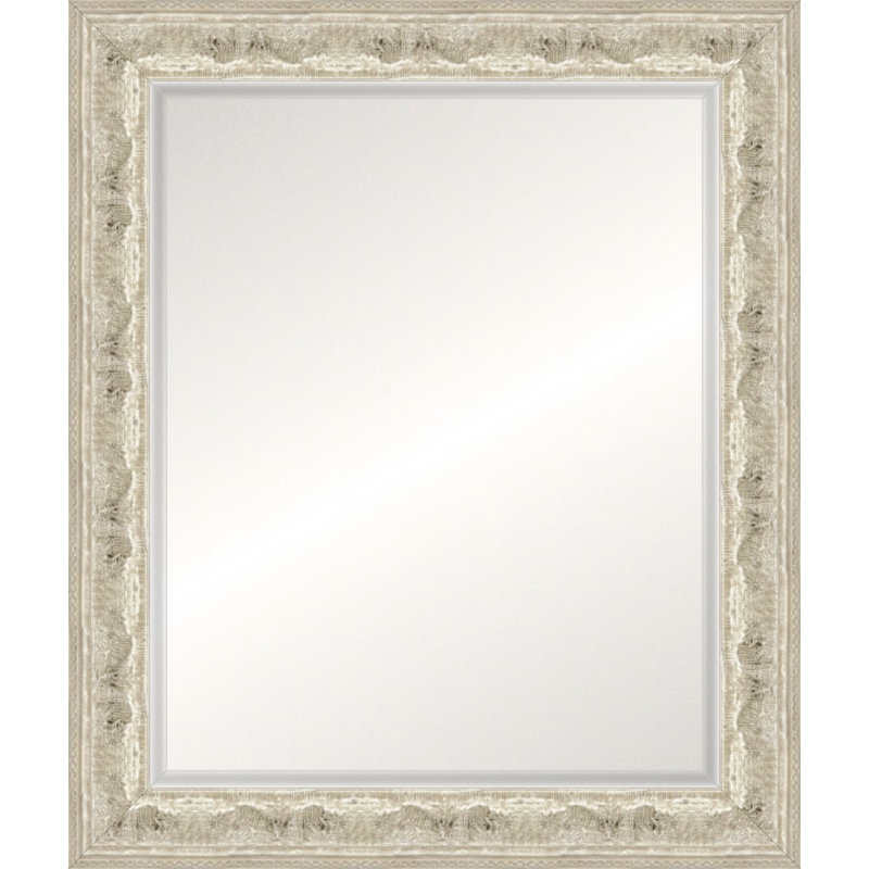 French Gesso Signature Mirror, Beveled, Rectangle 26" x 22"