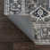 Alacati Ogee Medallion Machine-Washable Dark Gray/Light Gray Rug