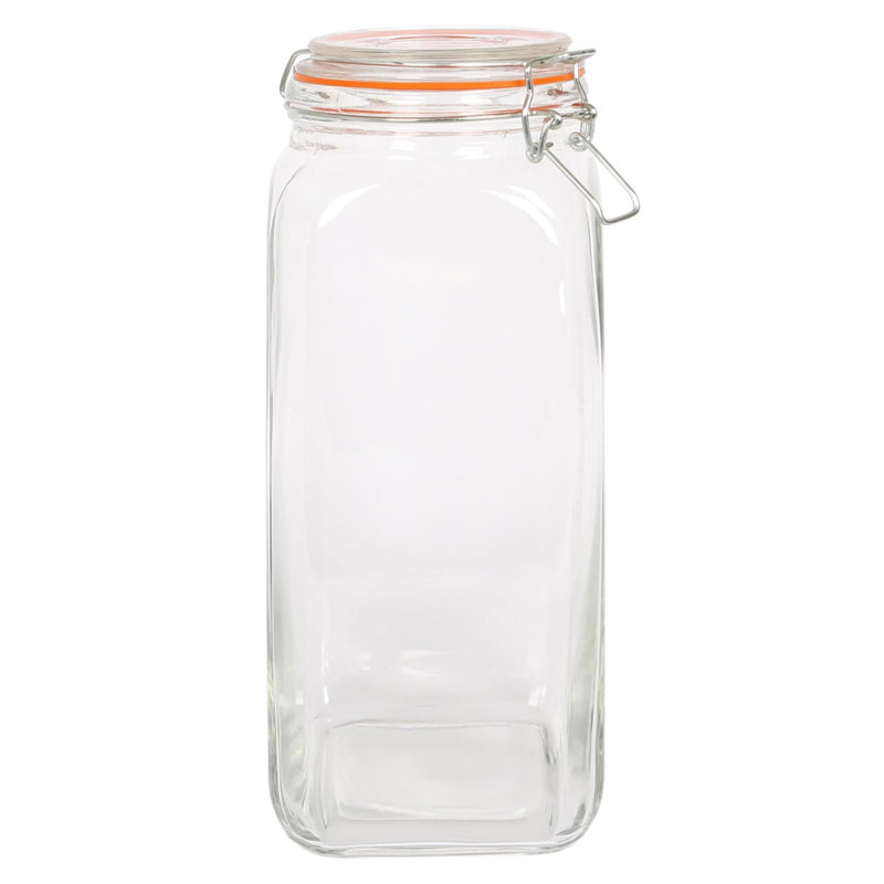 Glass Jar, 28 cm H x 10.5 cm W x 10.5 cm D, Clear