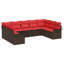 Ensemble de canapé de jardin avec coussin 9 pièces vidaXL-1138625132