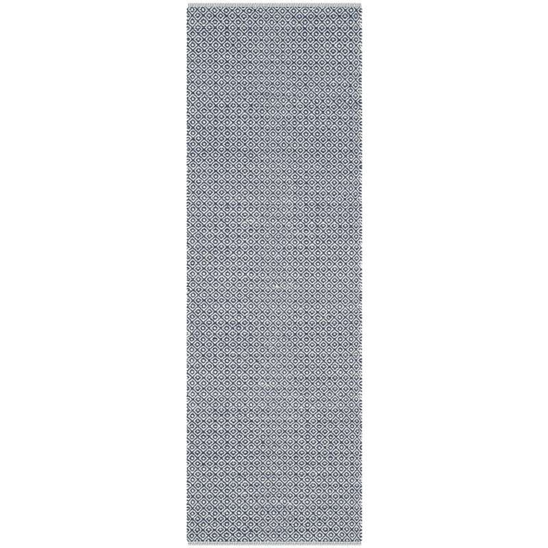 Absaln Hand Woven Cotton Geometric Rug, Runner 2'3" x 9'